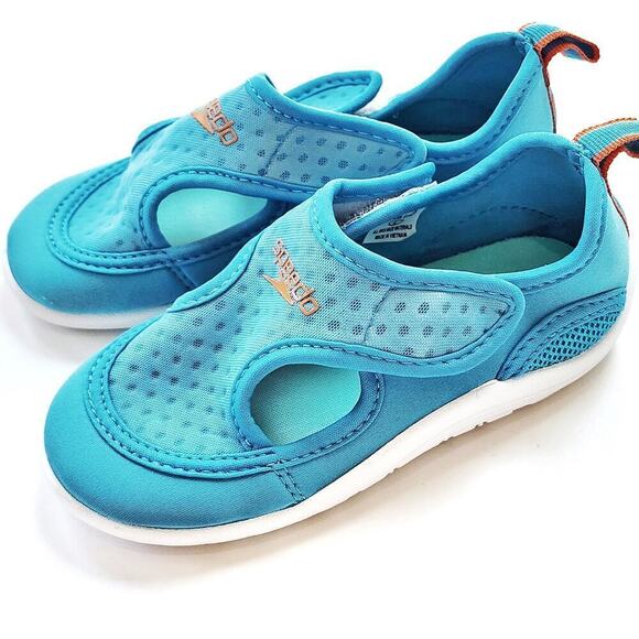 Speedo 10 Surfwalker Large Swim Shoes Pool Slippers Kids Toddler Blue - Picture 2 of 5